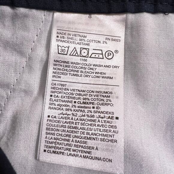 Old Navy Womens Everyday Short Chino Khaki Summer Shorts Navy Blue Size 8 - Picture 8 of 8